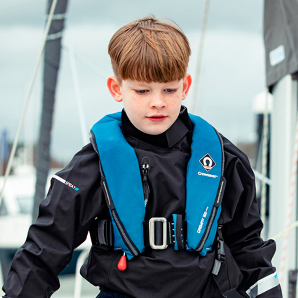 Crewsaver Crewfit Junior Auto Lifejacket Blue 150N with Harness