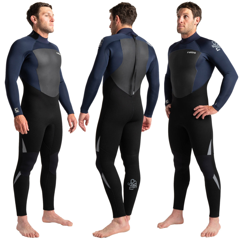 C-Skins Legend 5:4:3mm Men's Wetsuit Black/Slate Navy/Grey