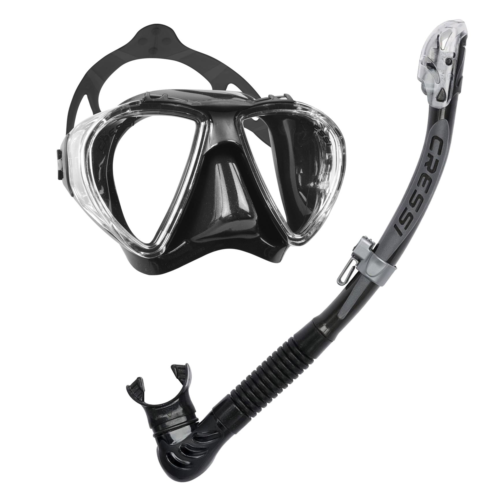 Cressi Penta Mask & Alpha Ultra Dry Snorkel Set