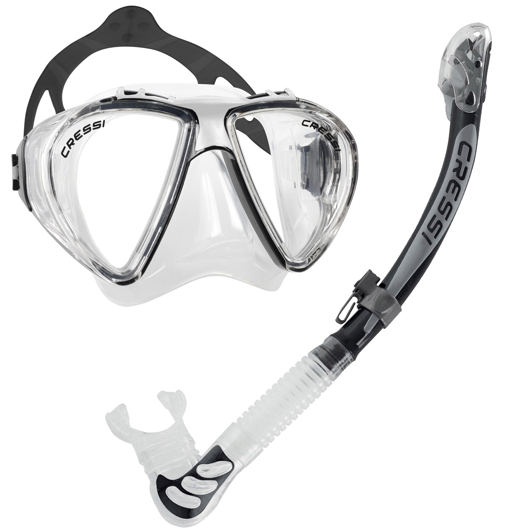 Cressi Penta Mask & Alpha Ultra Dry Snorkel Set