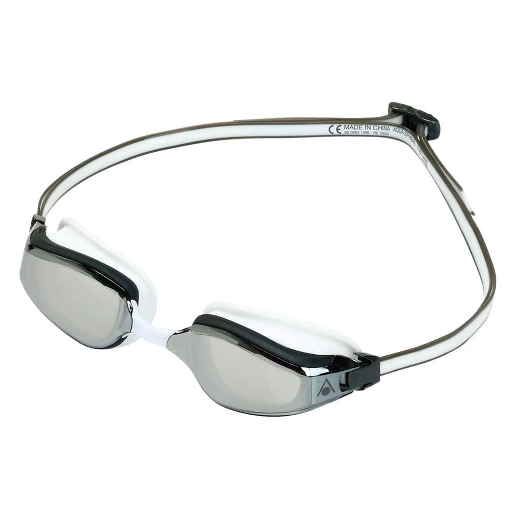 Aquasphere Fastlane Swimming Goggles Silver Titanium Mirrored Lenses