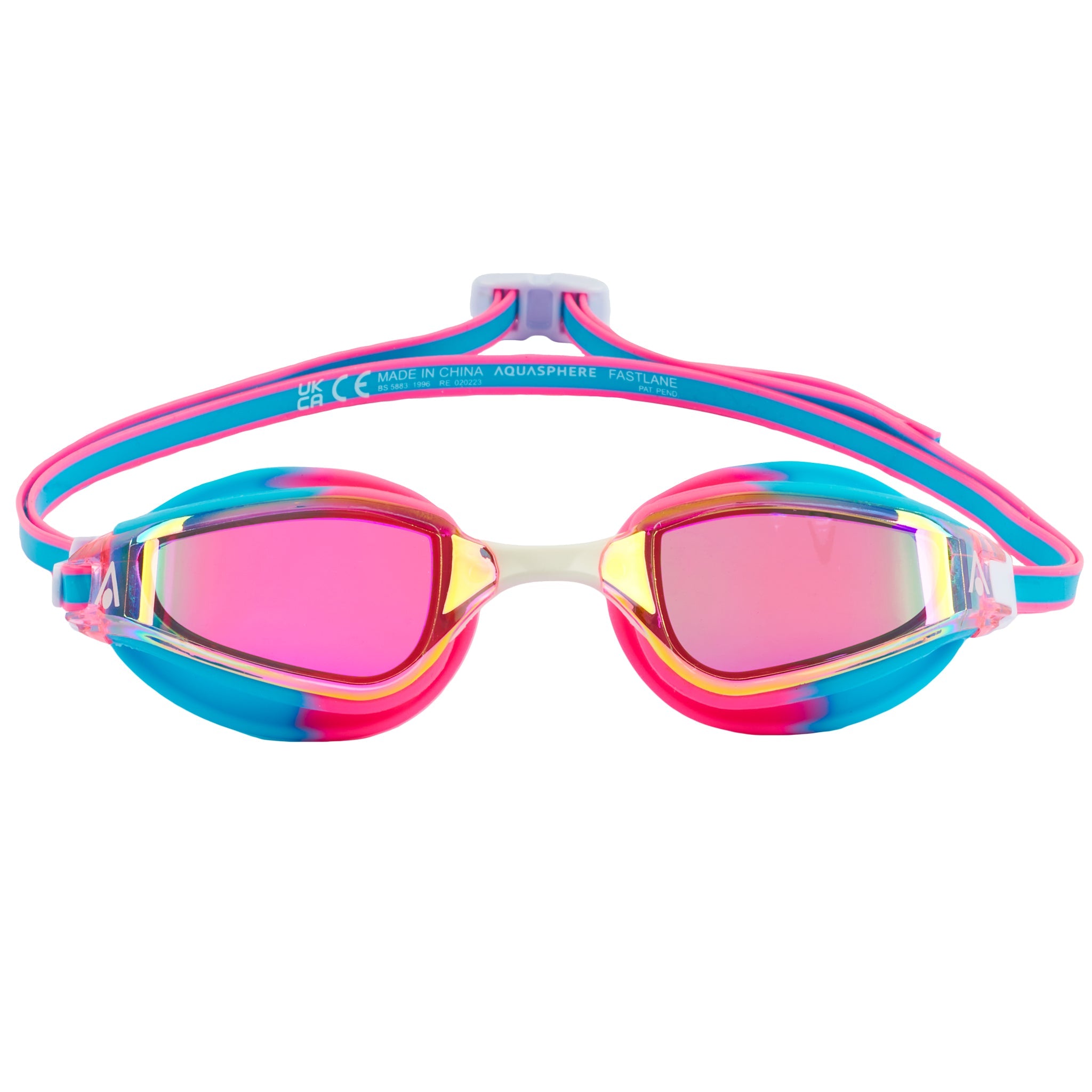 Aquasphere Fastlane Goggles LTD EDITION Pink Iridescent Mirrored Lenses