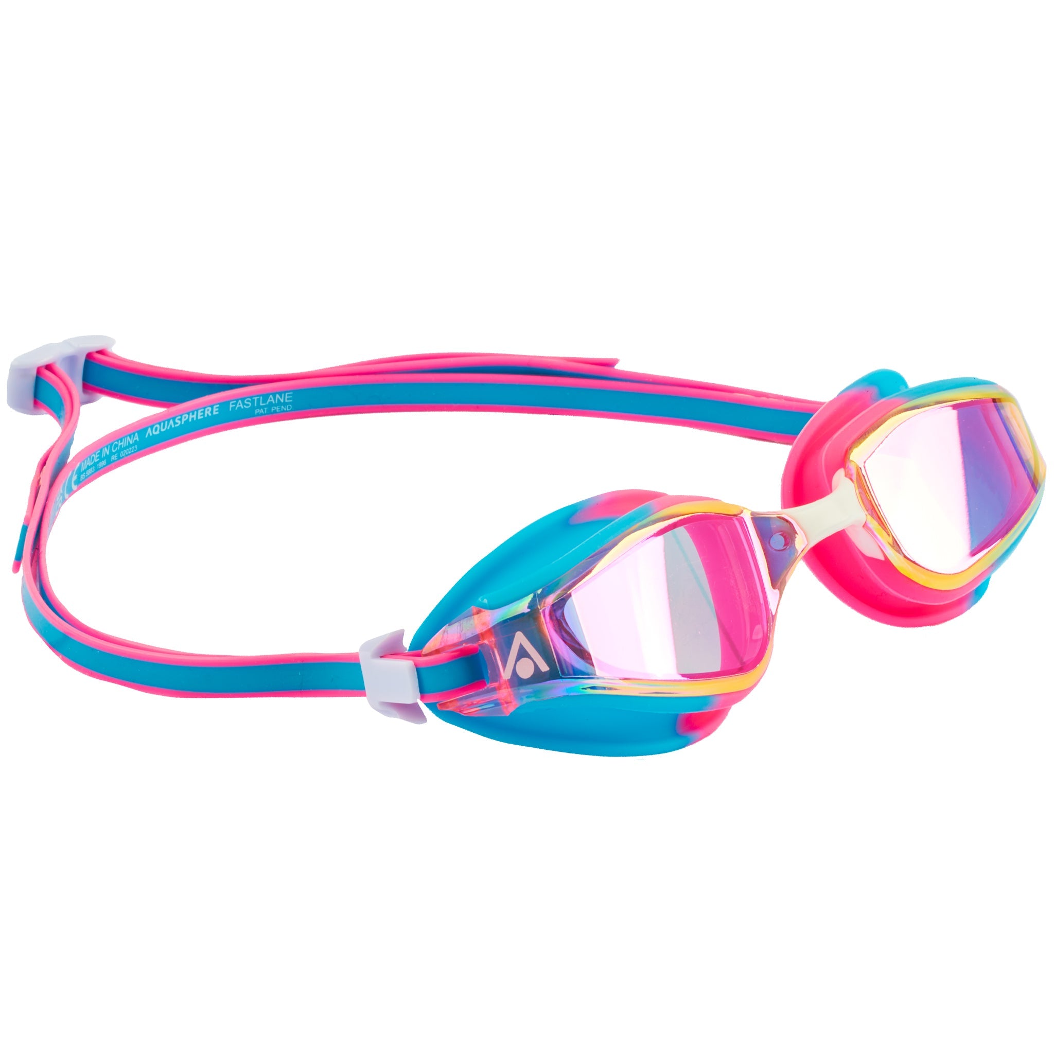 Aquasphere Fastlane Goggles LTD EDITION Pink Iridescent Mirrored Lenses