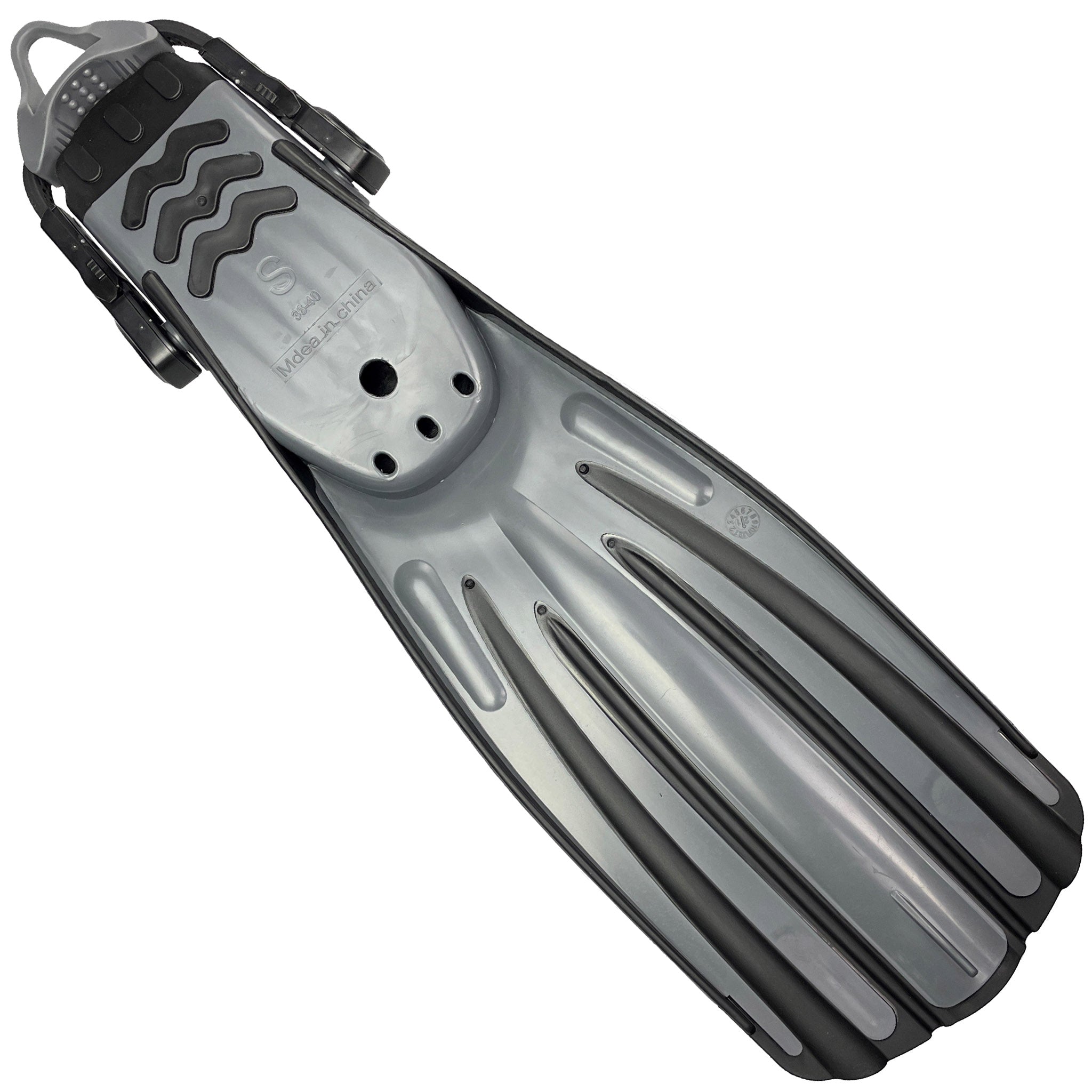 Fourth Element Rec Fins for Scuba Diving & Snorkelling - Black Grey