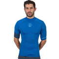 Fourth Element Men's Hydroskin Ocean Positive Short Sleeve Rash Guard Scuba Blue