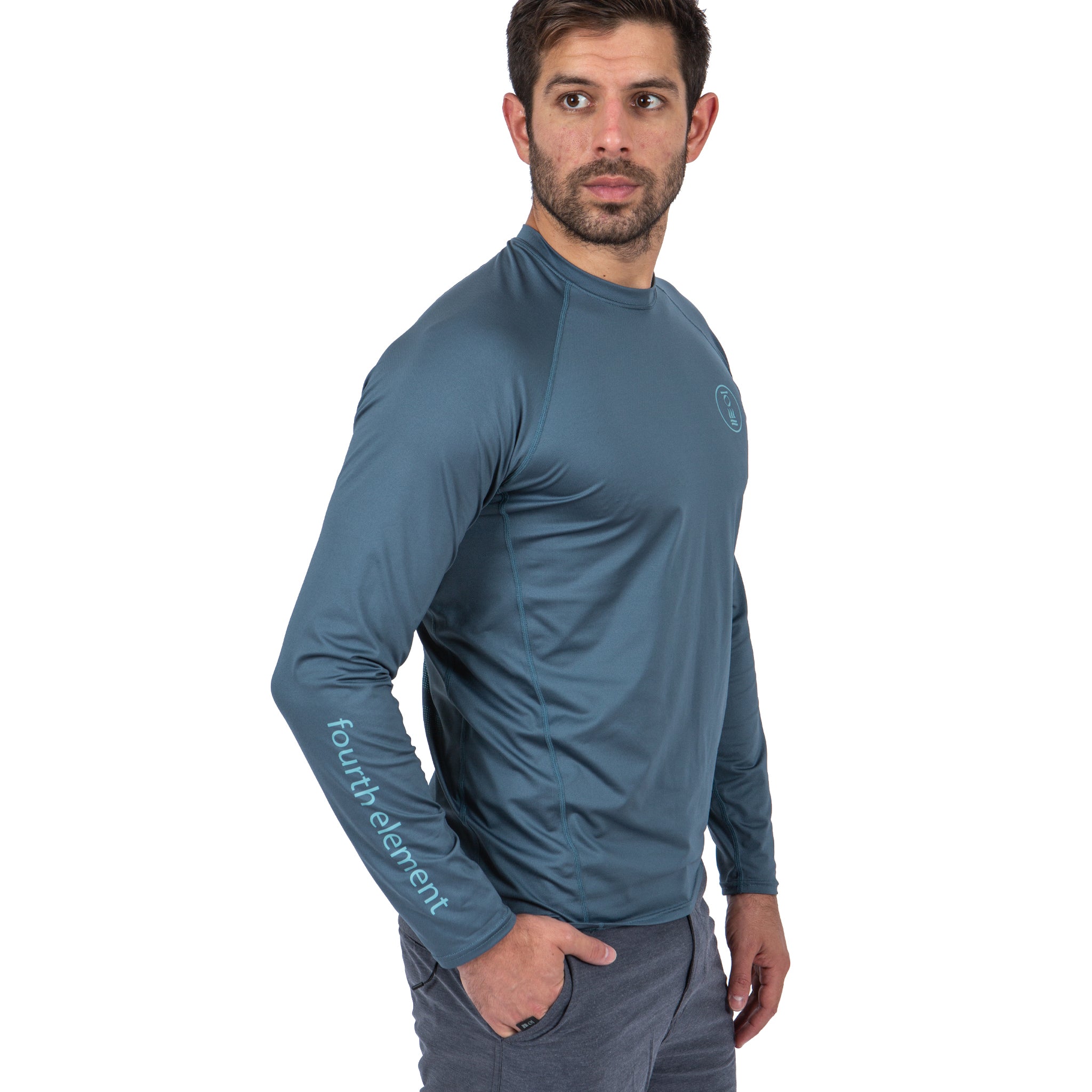 Fourth Element Men's Hydro-T UPF50+ Rash Top Long Sleeve Baltic Blue