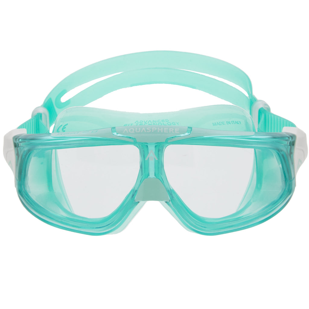 Aquasphere Seal 2.0 Swimming Mask Goggles Green Clear Lenses