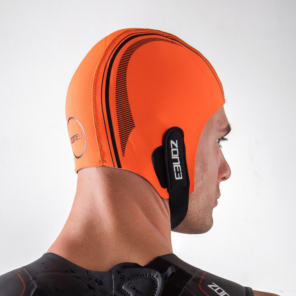 Zone3 Neoprene Swim Cap High Vis Orange