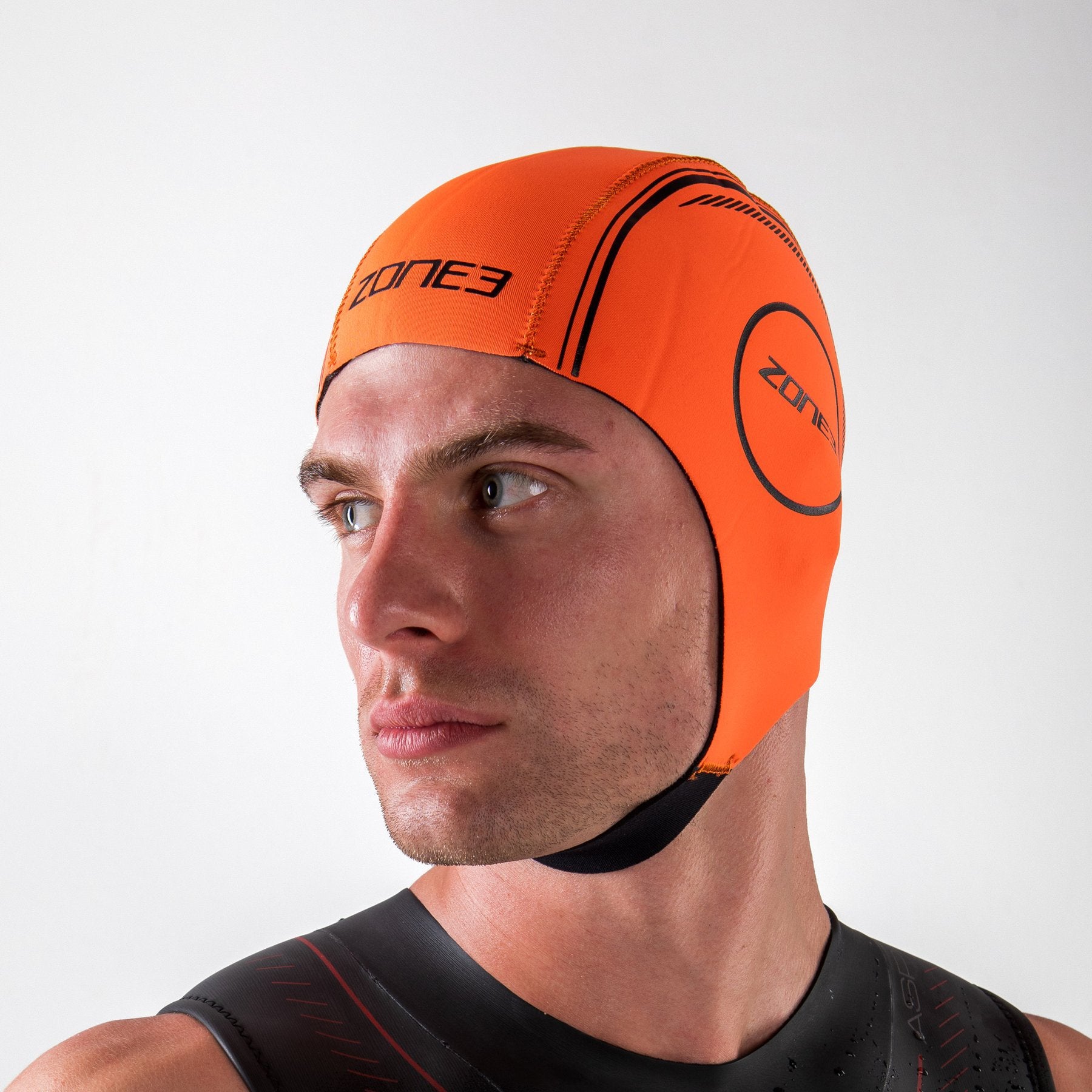 Zone3 Neoprene Swim Cap High Vis Orange