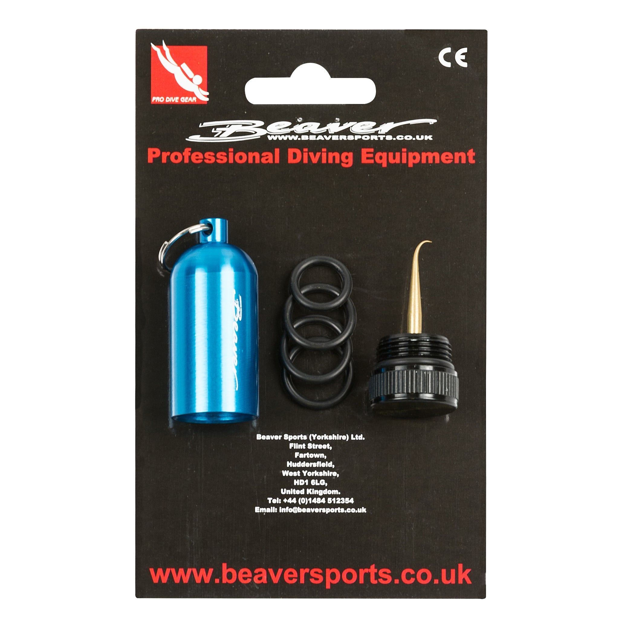 Beaver Tank Shaped Keyring with Pick and Cylinder O-Rings