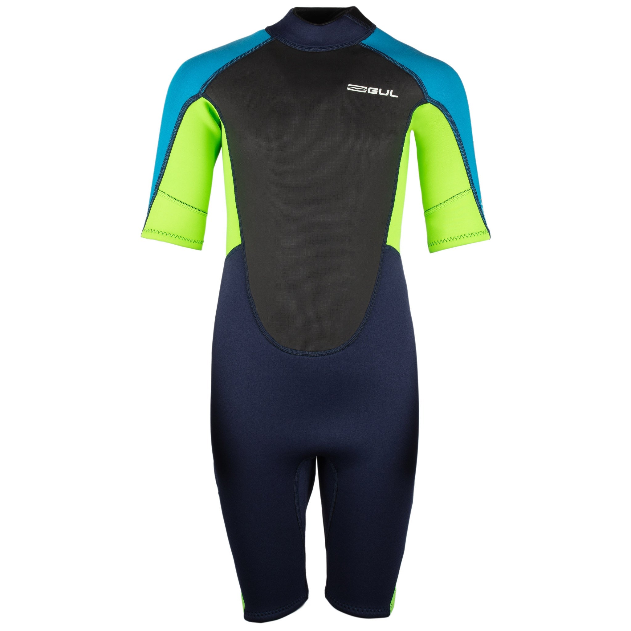 Gul Response 3/2mm Junior Shortie Wetsuit - Navy Lime