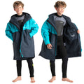 Robie JUNIOR Dry Series Recycled Long Sleeve Changing Robe - India Ink/Blue Atoll