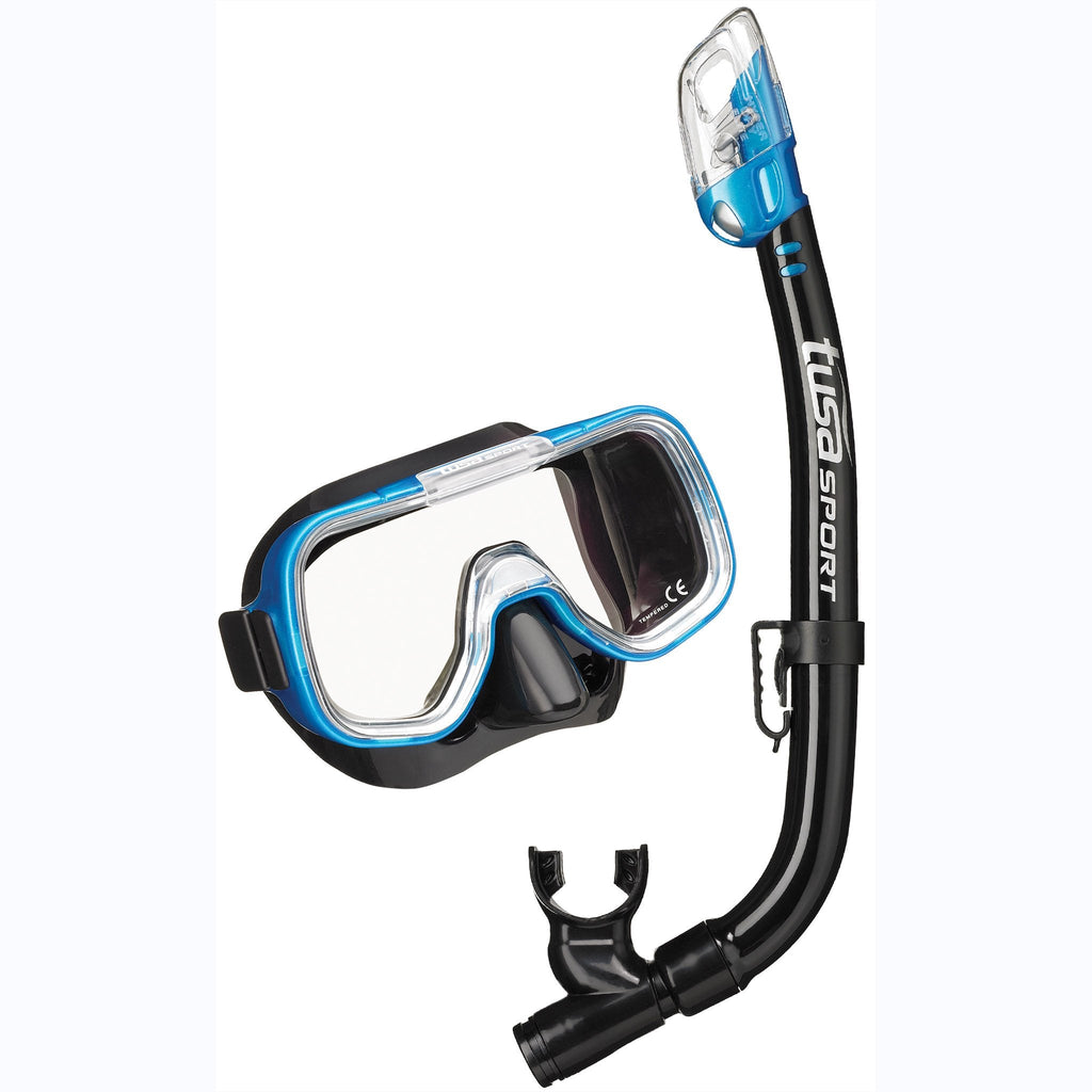 Tusa Mini-Kleio Mask & Dry Snorkel Set Black