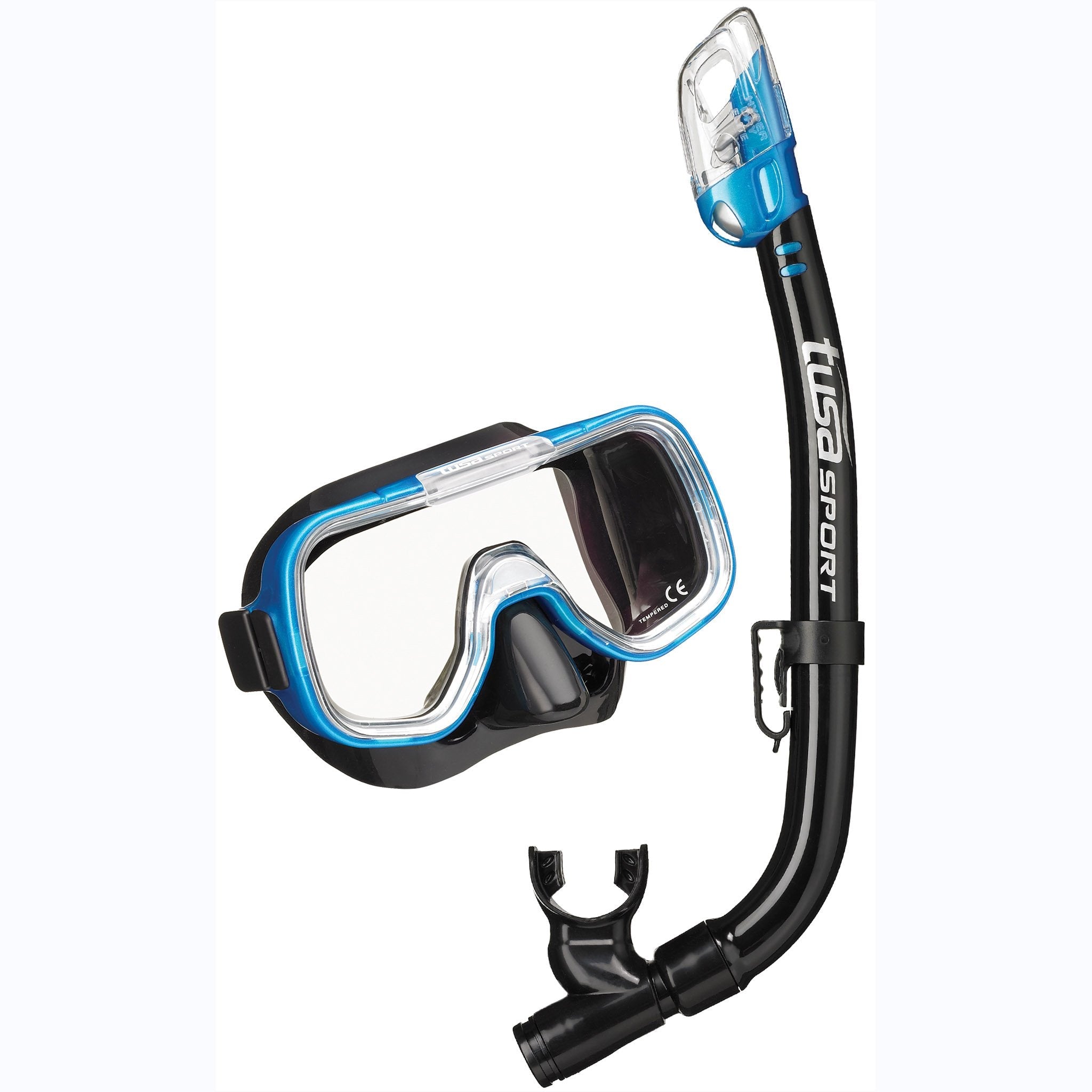 Tusa Mini-Kleio Mask & Dry Snorkel Set Black