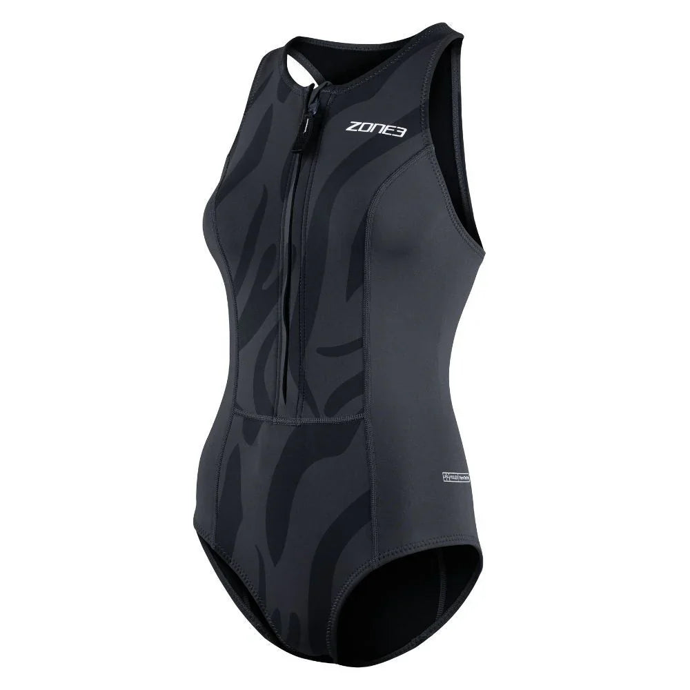 Zone3 Women's Yulex® Sleeveless Swimsuit Obsidian Black/Grey