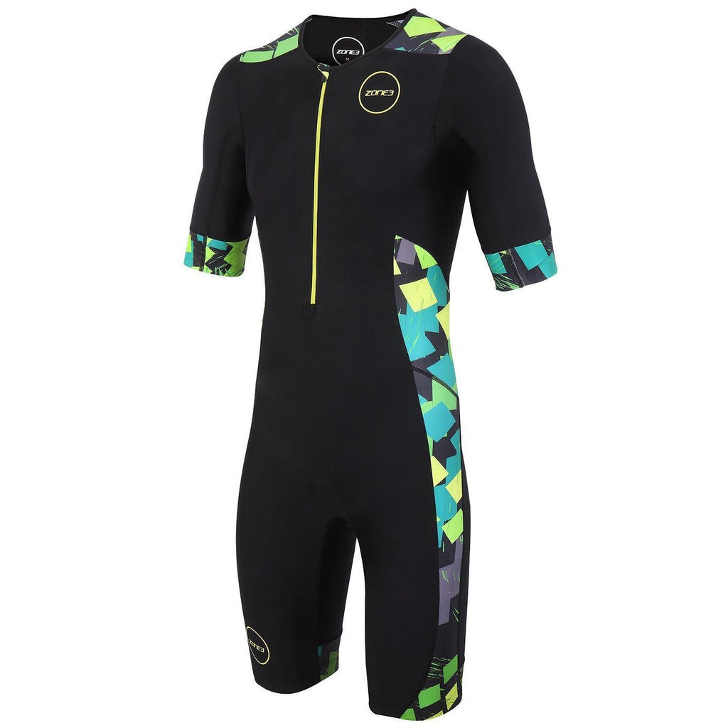 Zone3 Men's Activate Plus Short Sleeve Tri Suit Electric Sprint