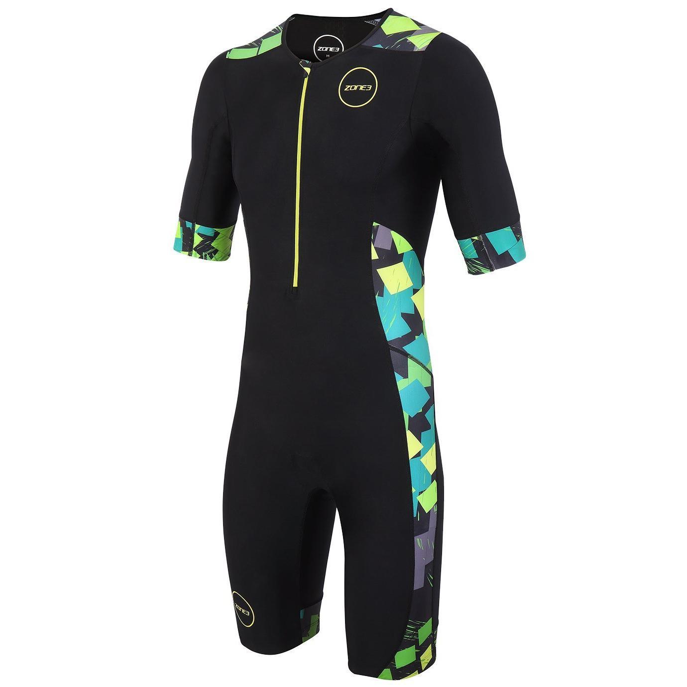 Zone3 Men's Activate Plus Short Sleeve Tri Suit Electric Sprint