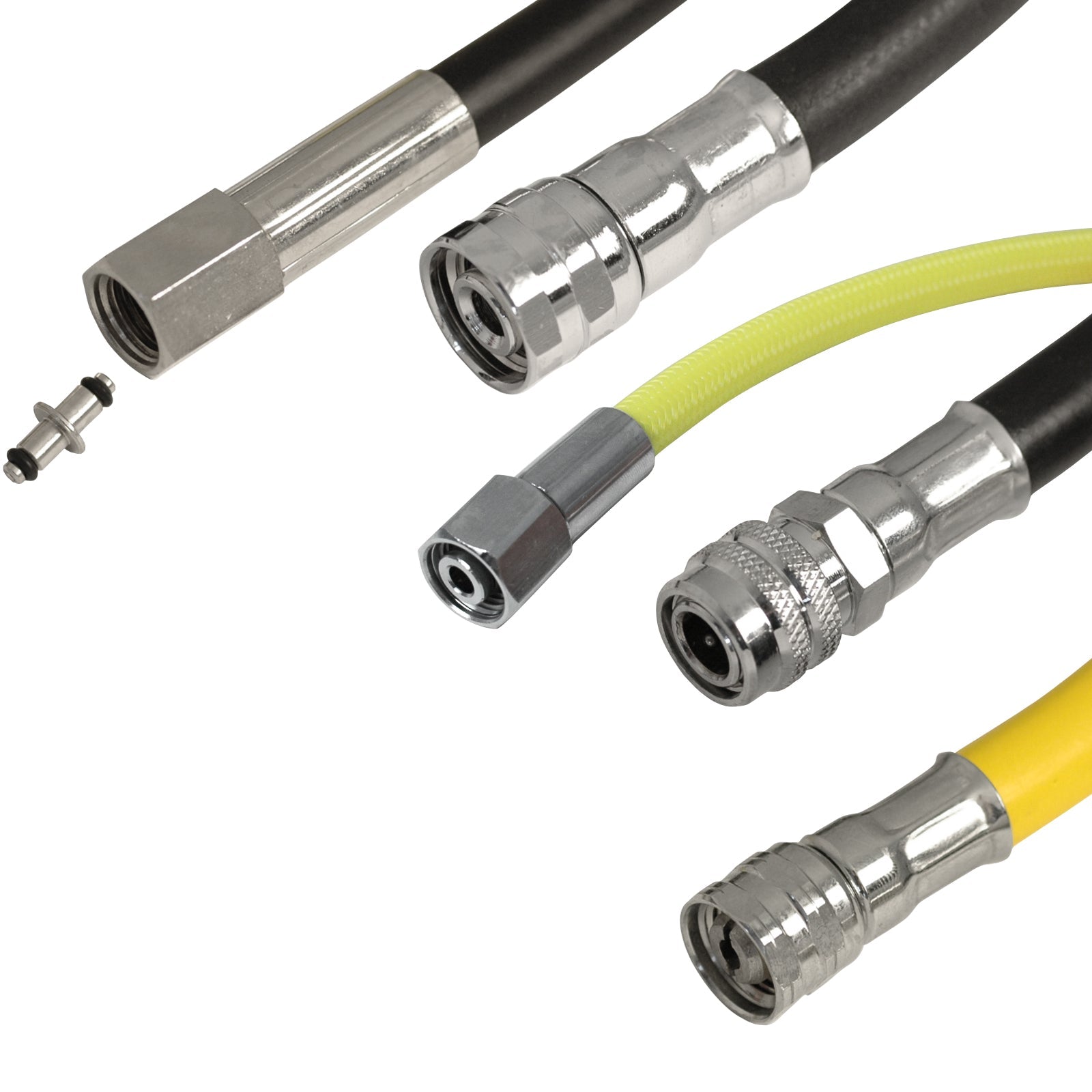 Hoses: BCDs, Dive Regulators, Gauges etc.
