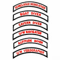 PADI Diver Qualification Chevrons & Emblems, various